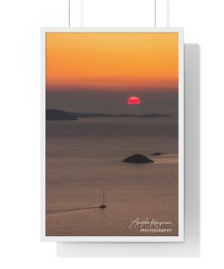 Patmos truly magical ..A sunrise from a dream - Vertical Framed Poster