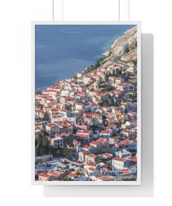 Symi island - Vertical Framed Poster